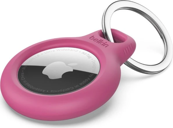 Belkin Secure Holder mit Schlüsselanhänger für Apple AirTag pink