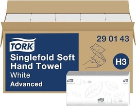 Tork H3 Advanced Zickzack-Papierhandtücher 2-lagig weiß, 3750 Stück