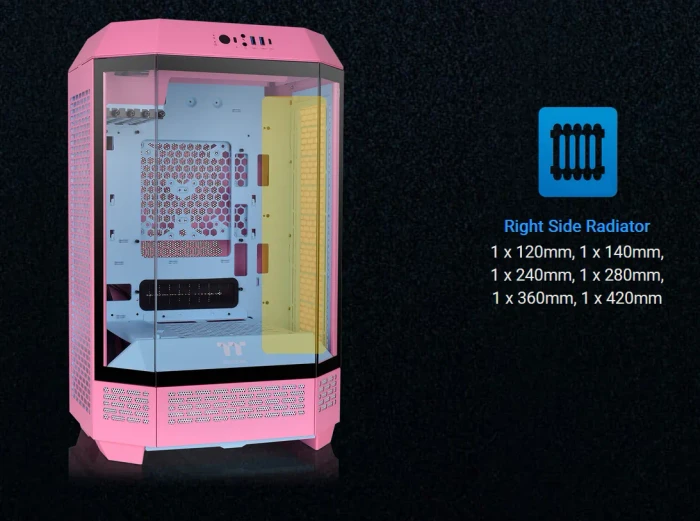 Thermaltake The Tower 300 Bubble Pink, rosa, Glasfenster