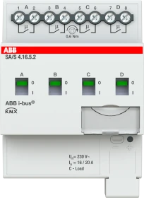 ABB SA/S4.16.5.2 Schaltaktor 4-fach, 230V, 16A, 4TE REG, Schaltaktor (2CDG110266R0011)
