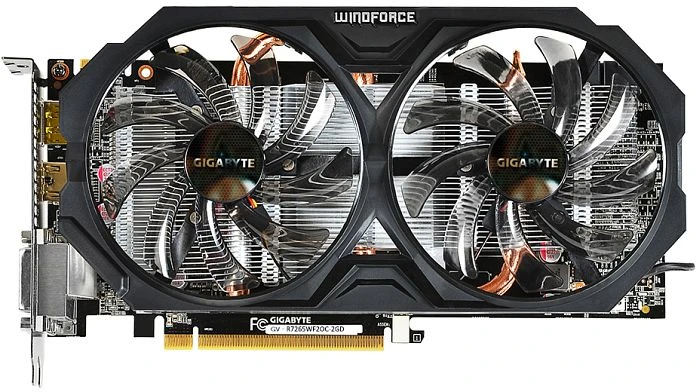 GIGABYTE Radeon R7 265 Windforce 2X OC, 2GB GDDR5, 2x DVI, HDMI, DP