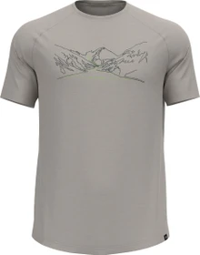 Odlo Ascent Performance Wool 130 Funktionsshirt kurzarm silver cloud melange (Herren)