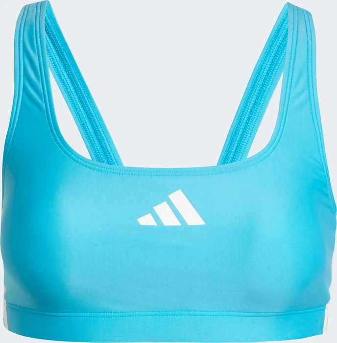 adidas 3-Streifen V-Back Bikini-Set lucid cyan/white (Damen)