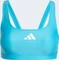 adidas 3-Streifen V-Back Bikini-Set lucid cyan/white (Damen) Vorschaubild