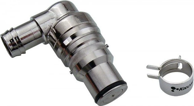 Koolance HF No-Spill Schnellverschluss gewinkelt male auf 13/10mm