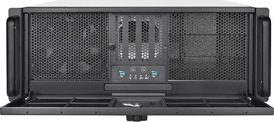 SilverStone RM400, Rackmount Storage, schwarz/grau, 4HE, ATX