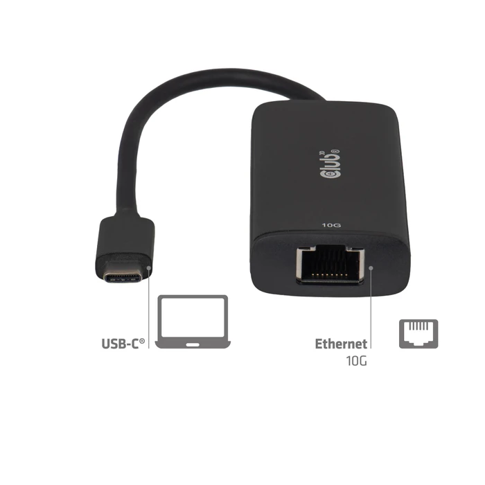 Club 3D 10G LAN-Adapter, RJ-45, USB-C 3.2 [Stecker]