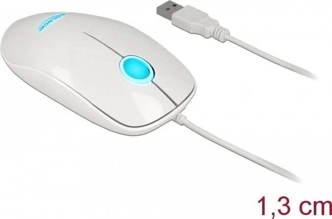 DeLOCK LED Maus weiß, USB