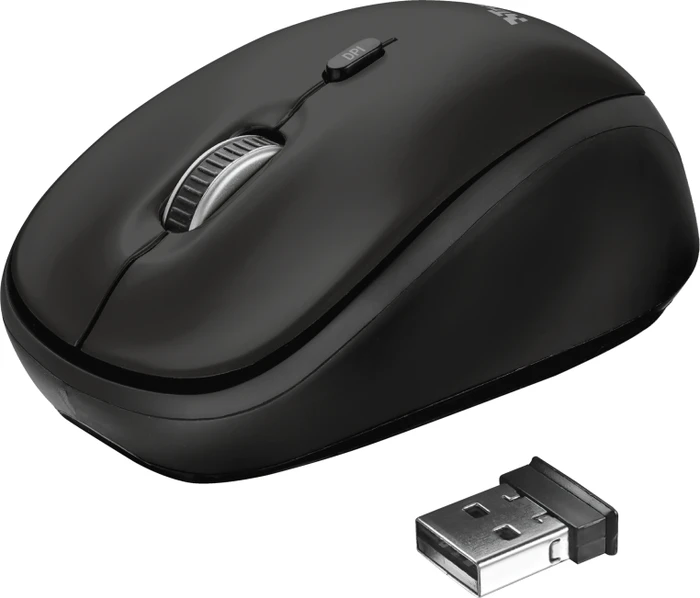 Trust Yvo Wireless Mouse Set mit Wendehülle für 15.6" Laptops, schwarz, USB