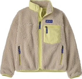 Patagonia Retro-X Fleece Funktionsjacke hut tripper label: natural/vellum green (Junior)