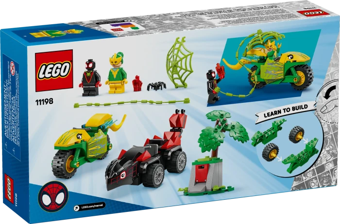 LEGO Marvel Super Heroes Spielset - Actionspaß mit Spin und Electro in ihren Dino-Flitzern