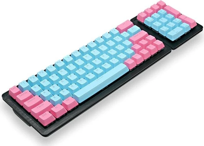 Mountain Mineral Keycap Set, Kunststoff (PBT) Double-Shot, rosa/blau, 113 Tasten (104+9), ANSI-US