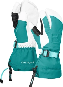 Ortovox Merino Freeride 3-Finger Skihandschuhe pacific green (Damen)
