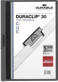Durable Duraclip 30 Klemmmappe, A4, anthrazit/transparent