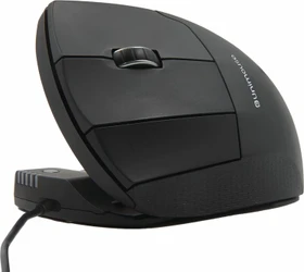 Contour Design UniMouse Vertikale Maus, schwarz matt, Linkshänder, USB (CDUMBK21002)