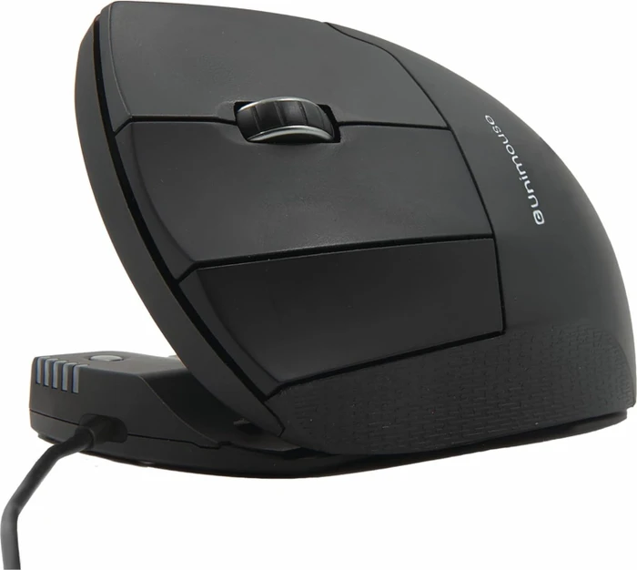 Contour Design UniMouse Vertikale Maus, schwarz matt, Linkshänder, USB
