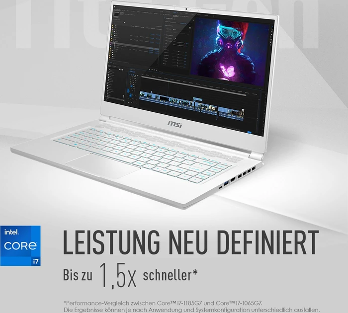 MSI Stealth 15M A11SDK-071, Pure White, Core i7-1185G7, 16GB RAM, 1TB SSD, GeForce GTX 1660 Ti Max-Q, DE