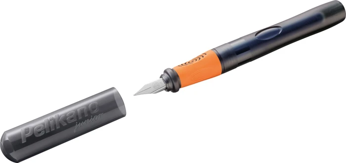 Pelikan Pelikano Junior anthrazit, rechte Hand, Anfänger, Faltschachtel