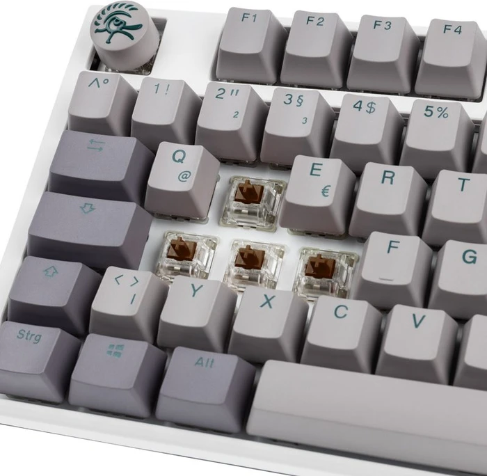 Ducky One 3, Mist Grey, TKL, PBT, LEDs RGB, MX RGB BROWN, USB, US
