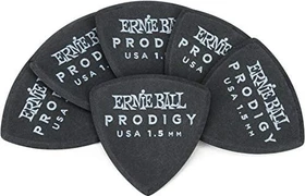 Ernie Ball Black Large Shield Prodigy Pick, 1.5mm, 6-Pack