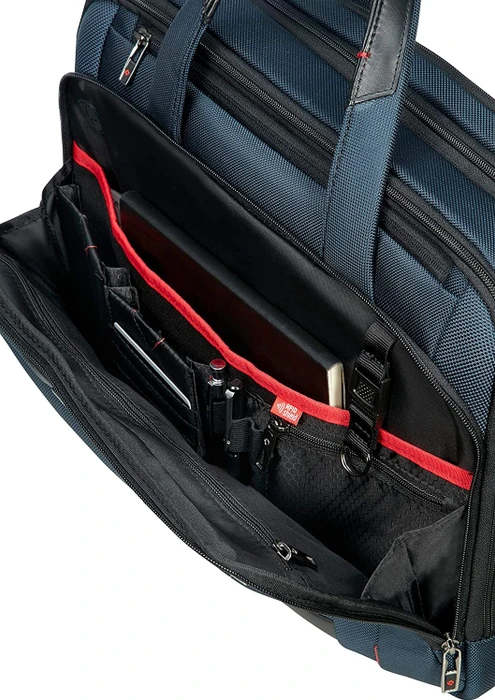 Samsonite Pro-DLX 5 Bailhandle expandable 15.6" erweiterbare Notebook-Umhängetasche blau