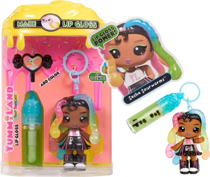 MGA Entertainment Yummiland - Lipgloss Doll Sour Sweeties - Sasha Sourworms