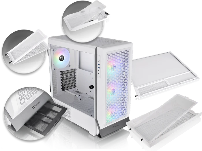 Thermaltake Ceres 500 TG ARGB Snow Edition, weiß, Glasfenster