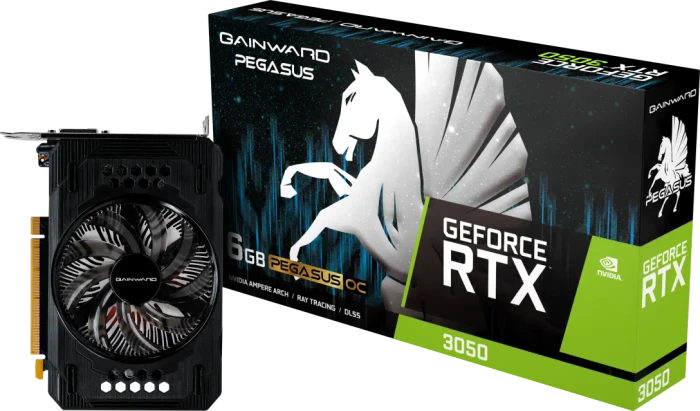 Gainward GeForce RTX 3050 Pegasus OC, 6GB GDDR6, DVI, HDMI, DP