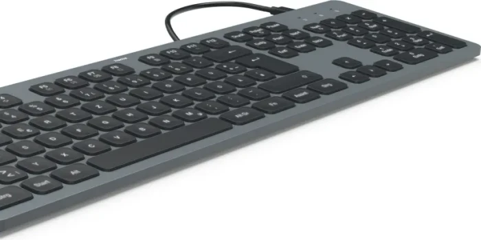 Hama CK-400 USB-Tastatur, schwarz/grau, LEDs weiß, USB, DE