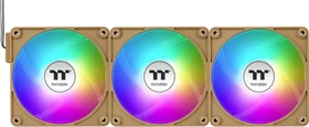 Thermaltake CT140 EX ARGB Sync Gravel Sand, braun/weiß, 140mm, 3er-Pack