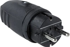 as-Schwabe Gummistecker für den Außenbereich (IP44) schwarz