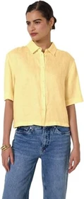 Street One Studio Leinen Hemd kurzarm blend yellow (Damen)