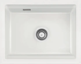 systemceram Kara 50 U/g Unterbau Becken mittig mit Ablauffernbedienung grönland