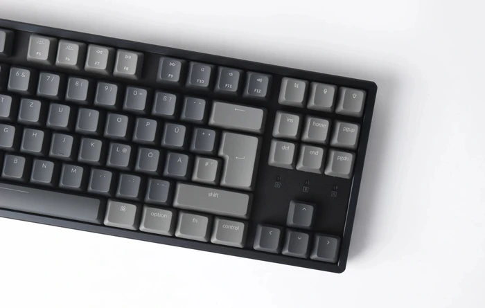 Keychron K8, 80% TKL, Aluminium, LEDs RGB, hot-swap, schwarz, Gateron RED, USB/Bluetooth, DE