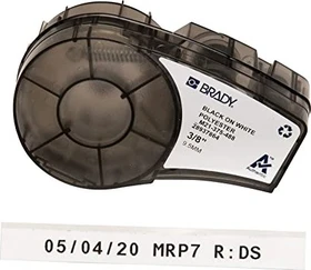 Brady Polester White Matte Beschriftungsband, 9.5mm, schwarz/weiß
