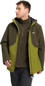 Jack Wolfskin Stonetrail 3in1 Funktionsjacke khaki green (Herren)