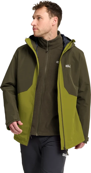 Jack Wolfskin Stonetrail 3in1 Funktionsjacke khaki green (Herren)