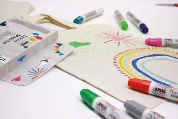 Kreul Textil Marker medium Junior 5 Farben, 5er-Set