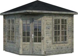 Palmako Melanie 9.9m² Gartenhaus grau tauchgrundiert