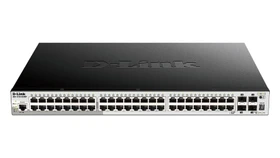 D-Link DGS-1510 Rackmount Gigabit Smart Switch, 48x RJ-45, 4x SFP+, 370W PoE+ (DGS-1510-52XMP)