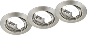 Trio Jura Einbauleuchte GU10 rund nickel matt, 3 Stück