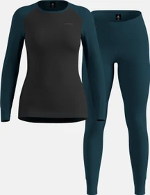 Odlo Active Warm Eco Set reflecting pond/black (Damen)