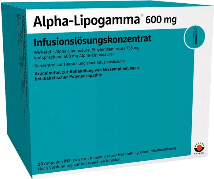 Alpha-Lipogamma 600mg Infusionslösungskonzentrat, 480ml (20x 24ml)
