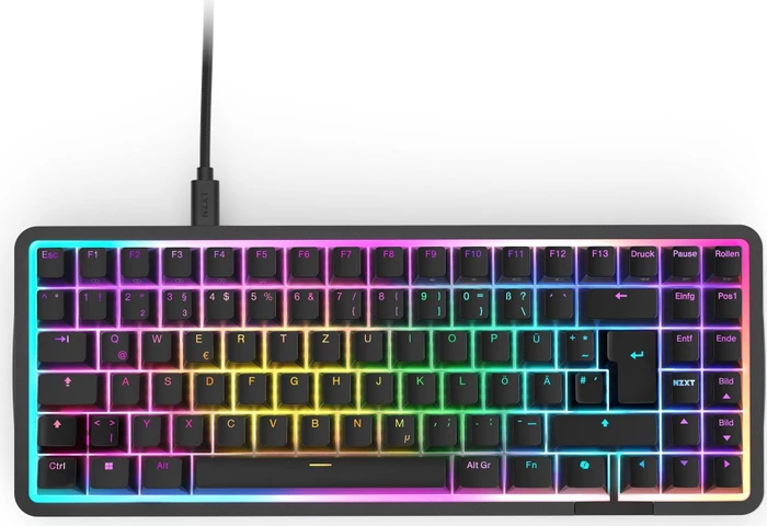 NZXT Function Elite MiniTKL, matt schwarz, LEDs RGB, hot-swap, NZXT Magnetic, USB, DE