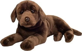 Teddy Hermann Labrador liegend 50cm schokobraun
