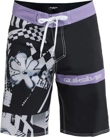 Quiksilver Surfsilk Straight 20" Badeshorts black/block momentum (Herren)