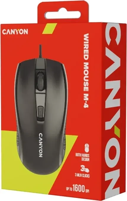 Canyon M-4 Wired Mouse, schwarz, USB