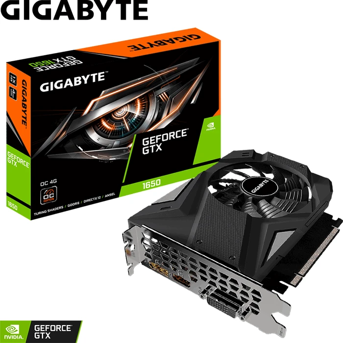 GIGABYTE GeForce GTX 1650 D6 OC 4G (Rev. 1.0), 4GB GDDR6, DVI, HDMI, DP