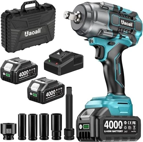 Uaoaii IW810 Akku-Schlagschrauber inkl. Koffer + 2 Akkus 5.0Ah
