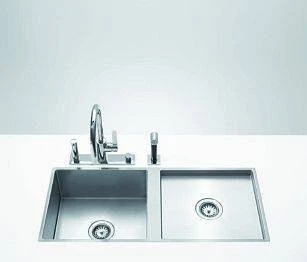 Dornbracht Küchenbecken aus Edelstahl 930x405x200mm Einbau Becken links edelstahl gebürstet